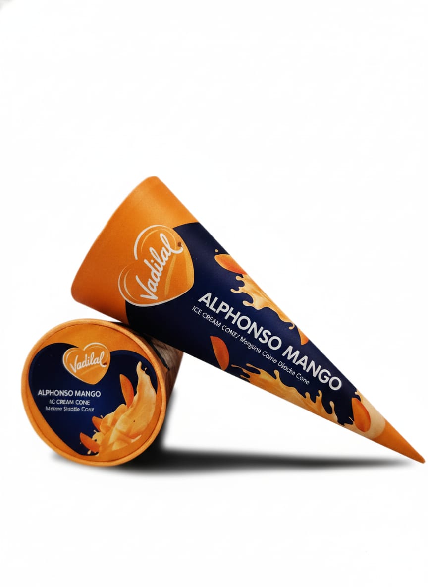 Vadilal Cone Alph Mango: 110ml