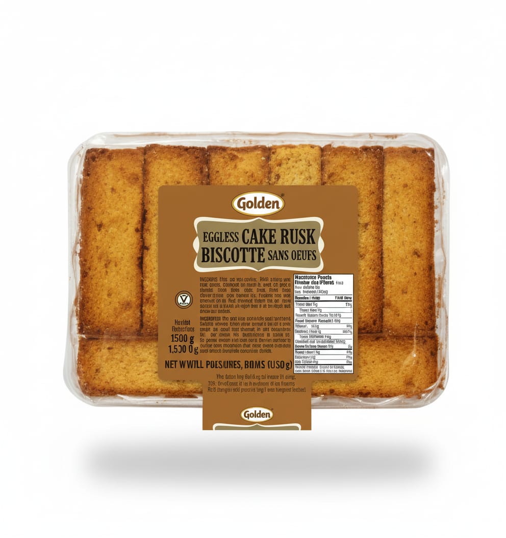 Golden Eggless Cake Rusk: 650g