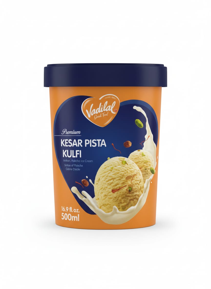 Vadilal Kesar Pista Kulfi : 1 L