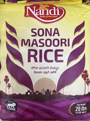 Nandi Sona Masoori Rice : 20lb