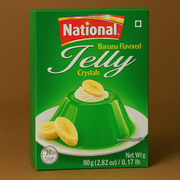 National Crystal Banana Jelly 80 Gm