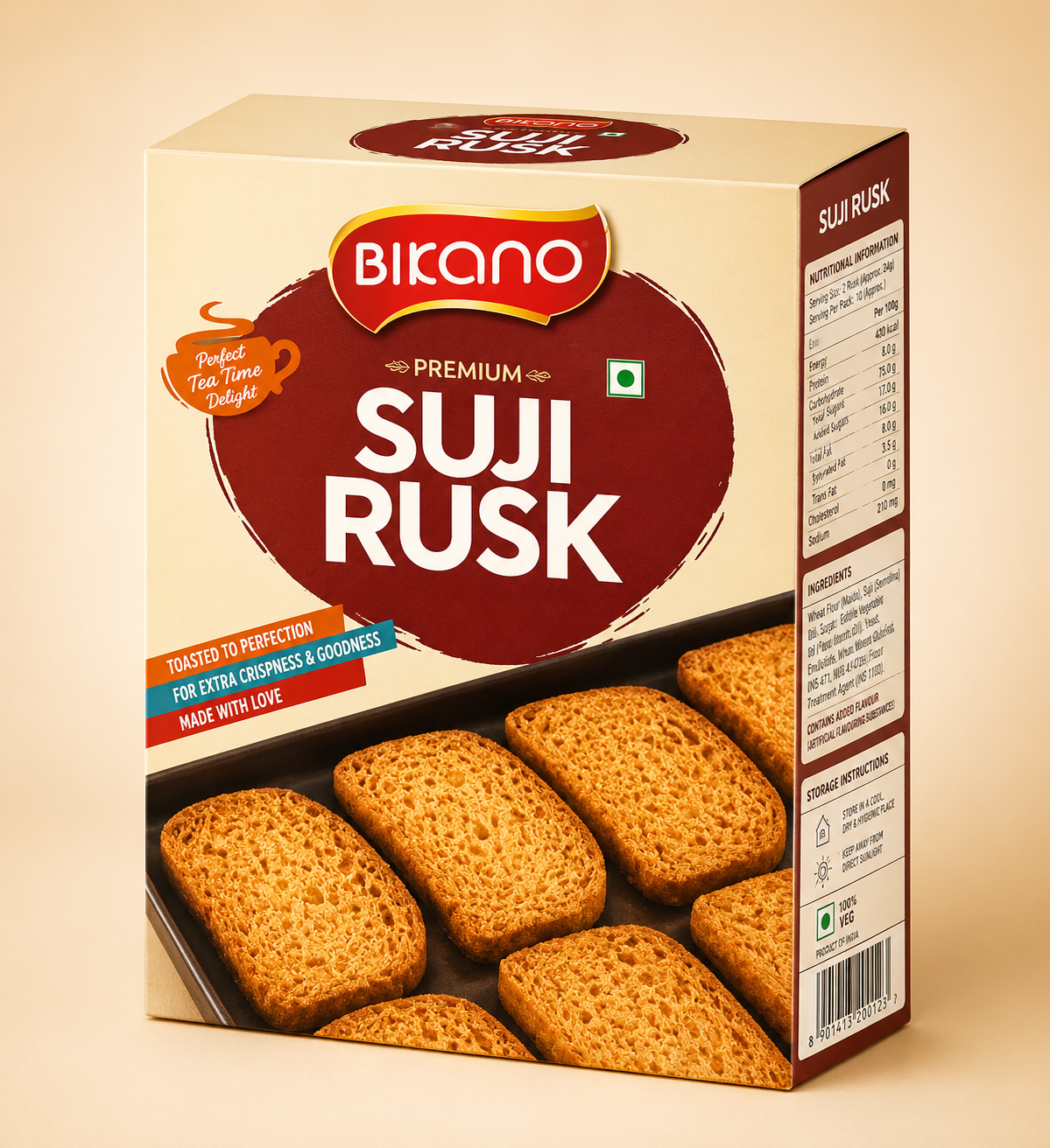 Bikano Sooji  rusk 600g