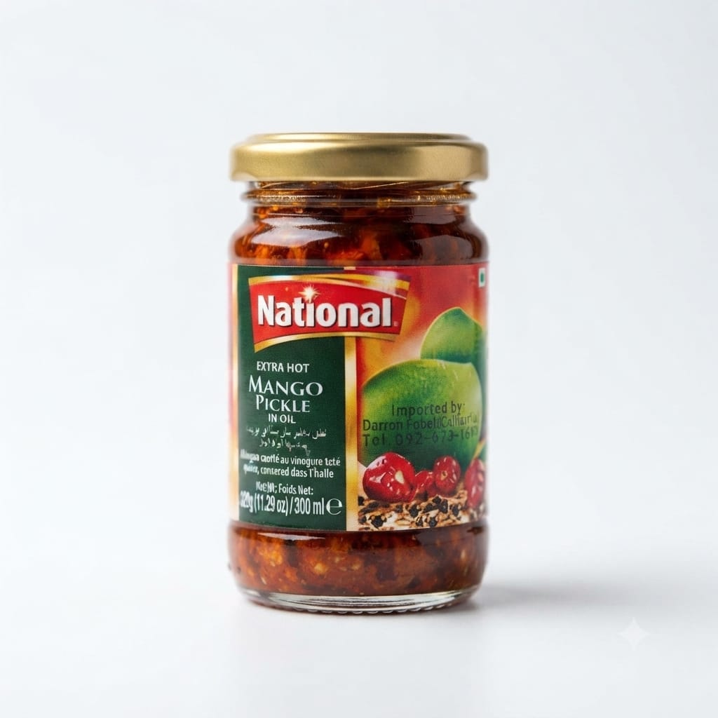 National Extra Hot Mango Pickle : 300 g