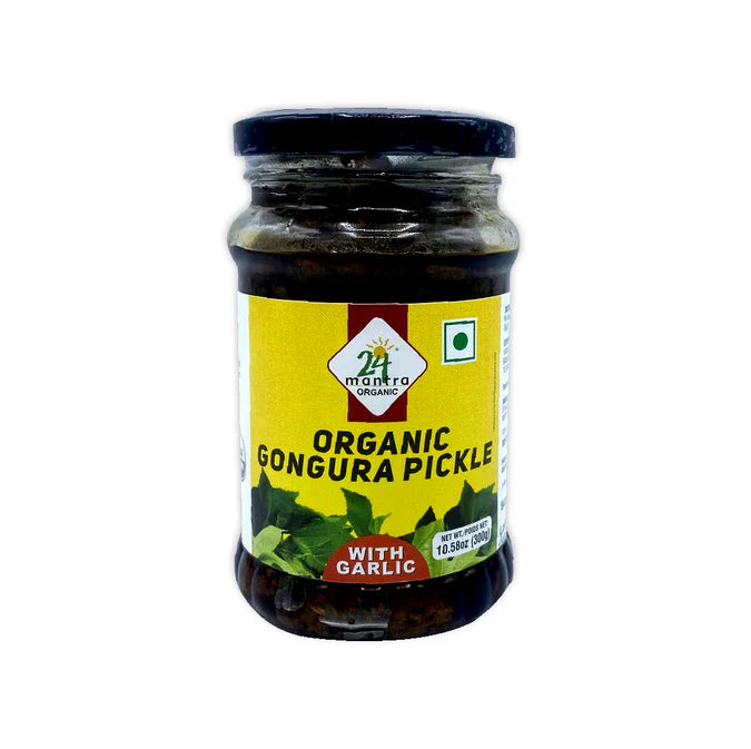 24 Mantra Gongura Pickle With Garlic 300g