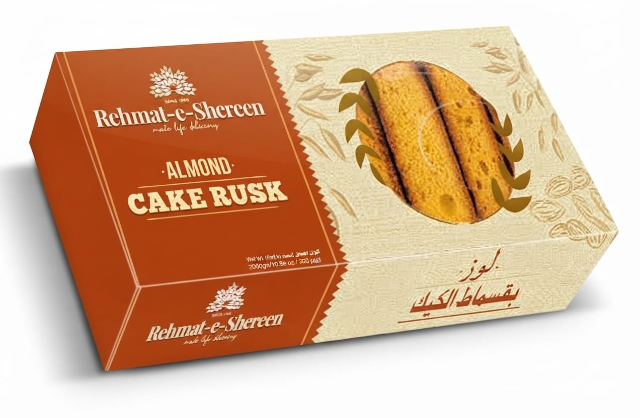 Rehmat e Shreen Rusk Almond, 300 Gm