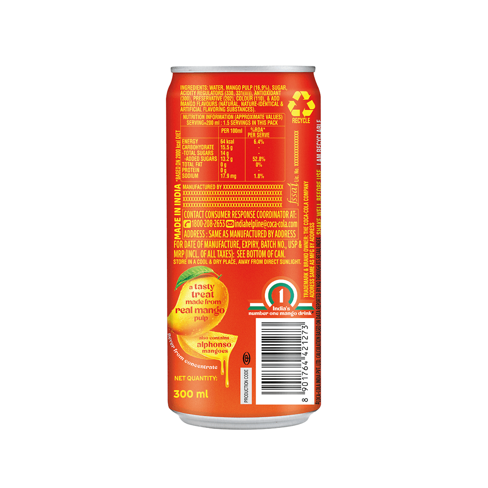 Maaza Mango Juice : 330ml 24