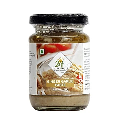 24 Mantra Organic ginger garlic paste,140 g