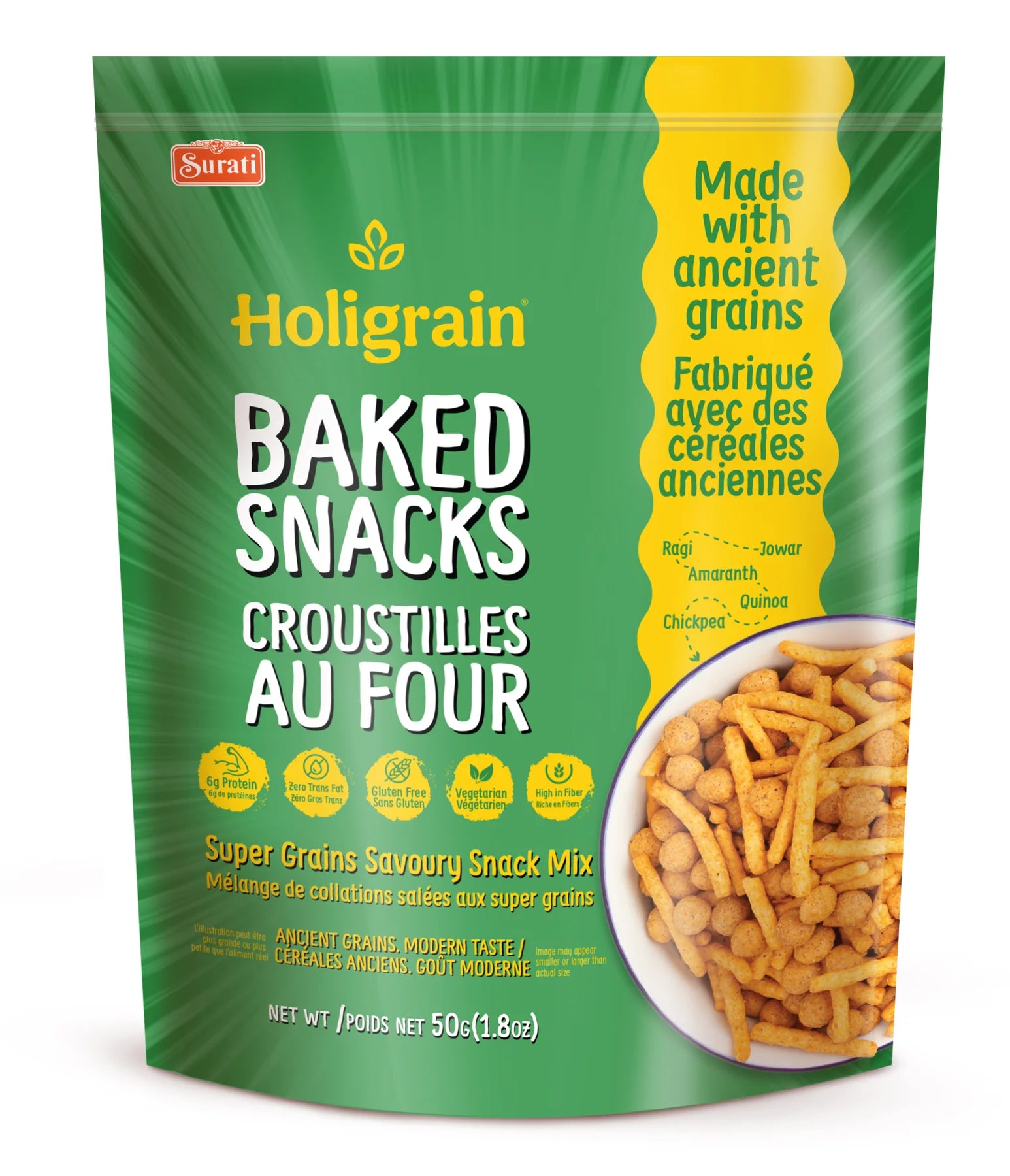 Surati Holigrain Baked Snacks Super Grains 50 gms