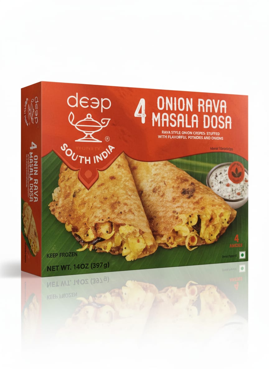 Deep Onion Rava Msla Dosa: 14oz