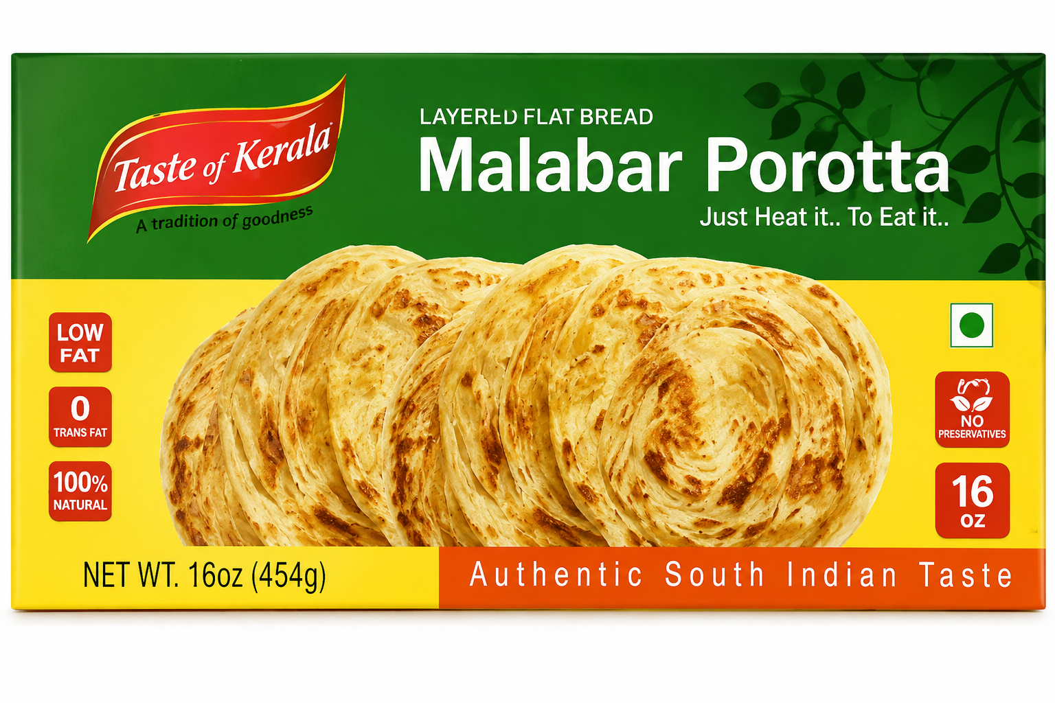 Taste Of Kerala Malabar Porotta : 16 oz