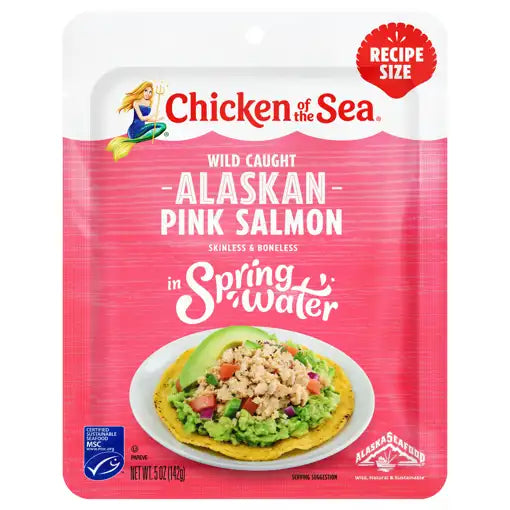 Chicken sea Alaskan pink salmon 142g