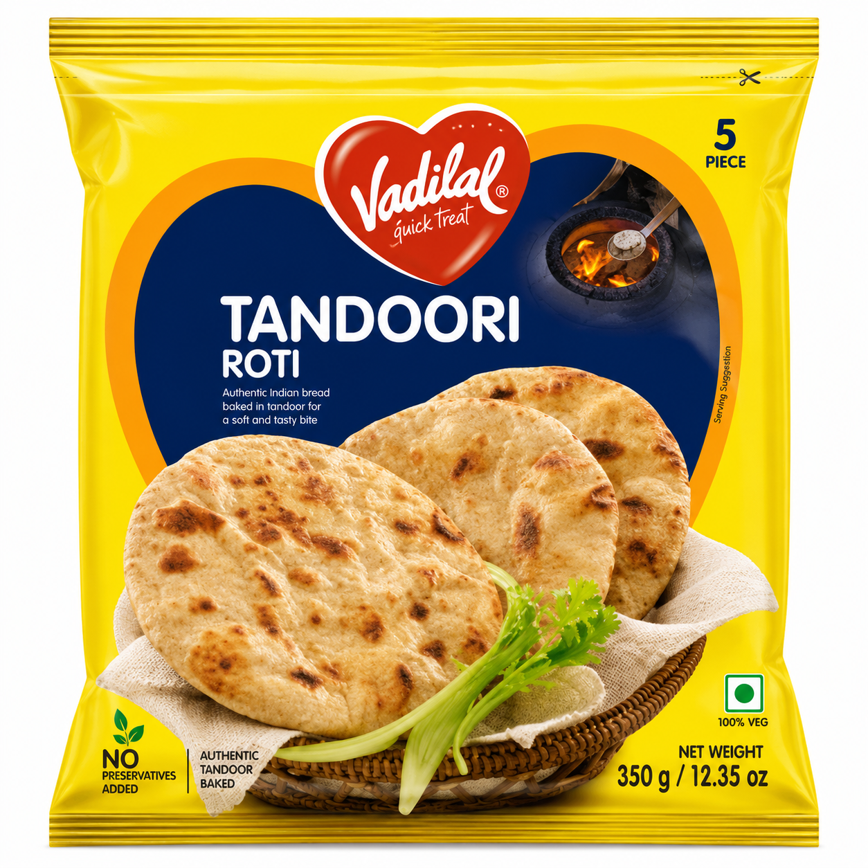 Vadilal Tandoori Roti 5 pcs