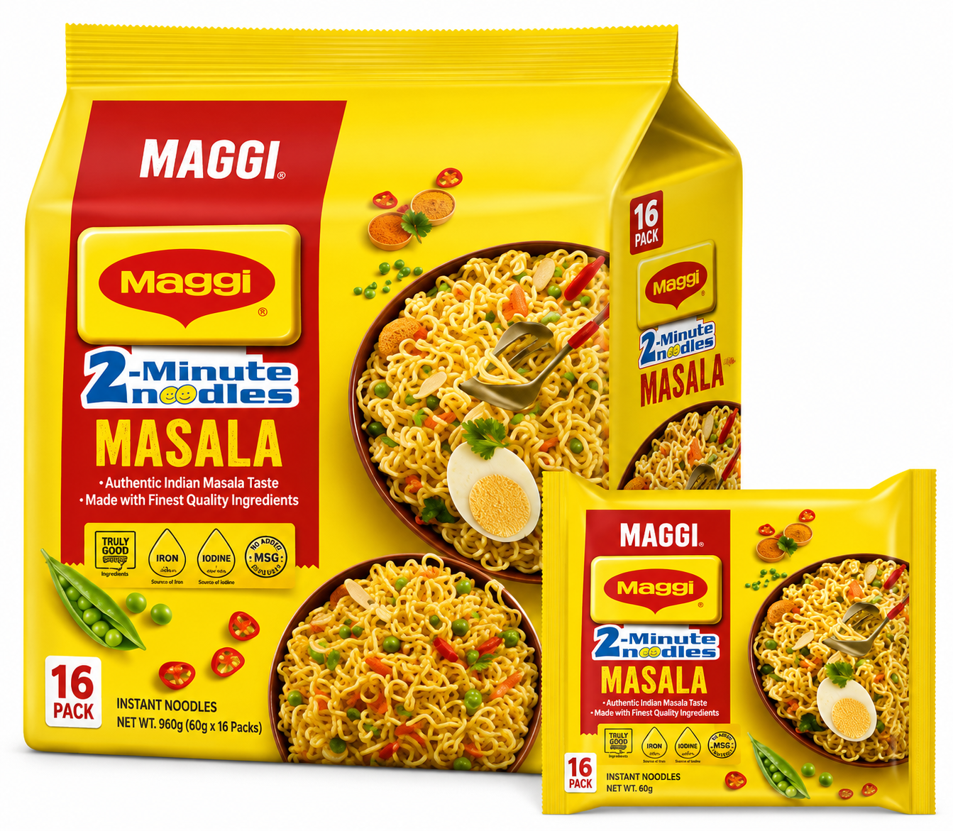 MAGGI NOODLES 744 gms : 12 pk