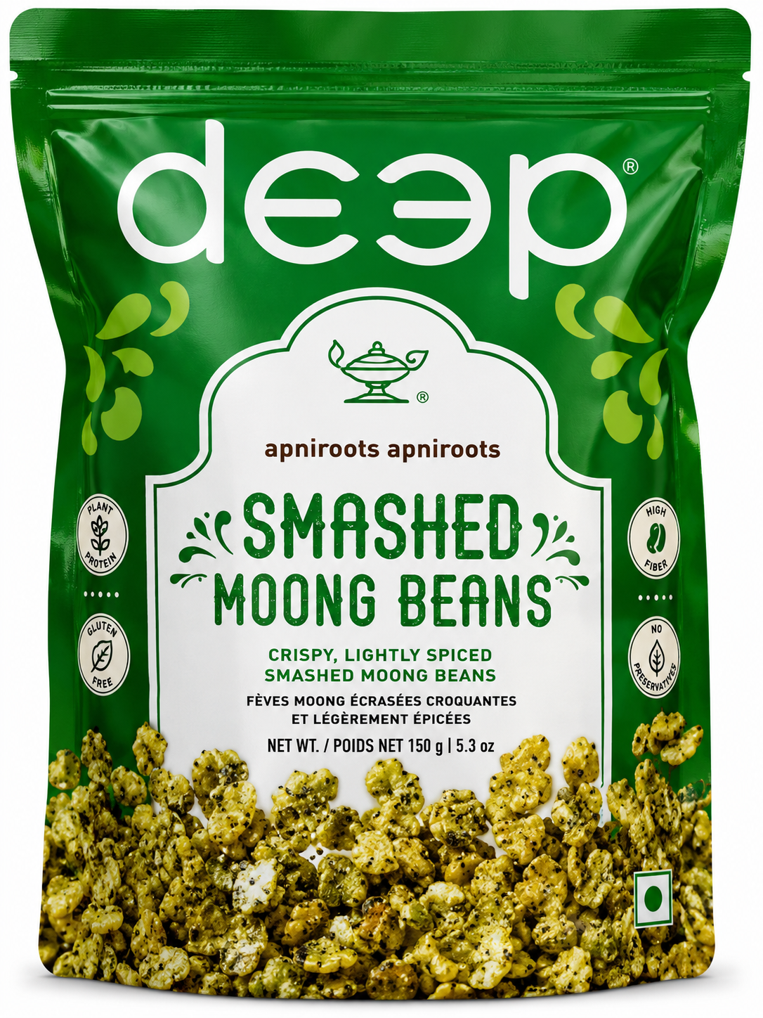 DEEP SMASHED MOONG BEANS : 180 GM