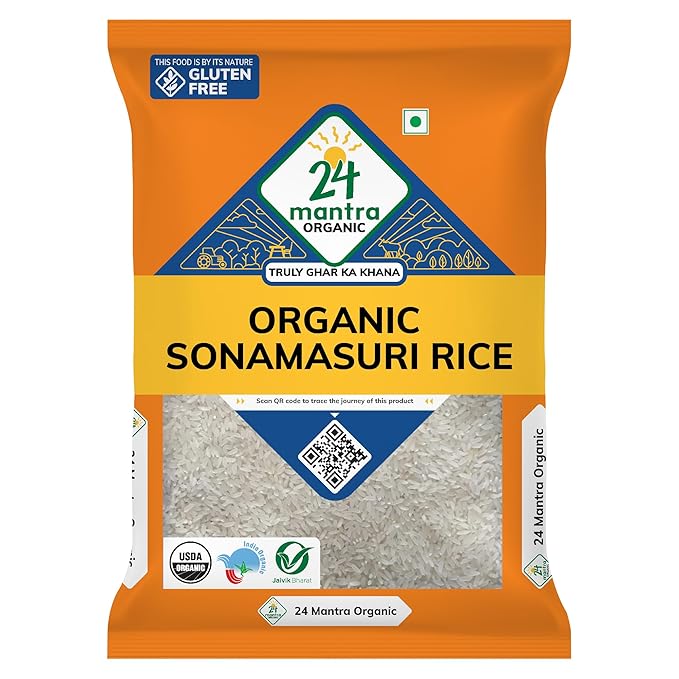 24 Mantra Organic Sona Masuri Rice, 20 lb