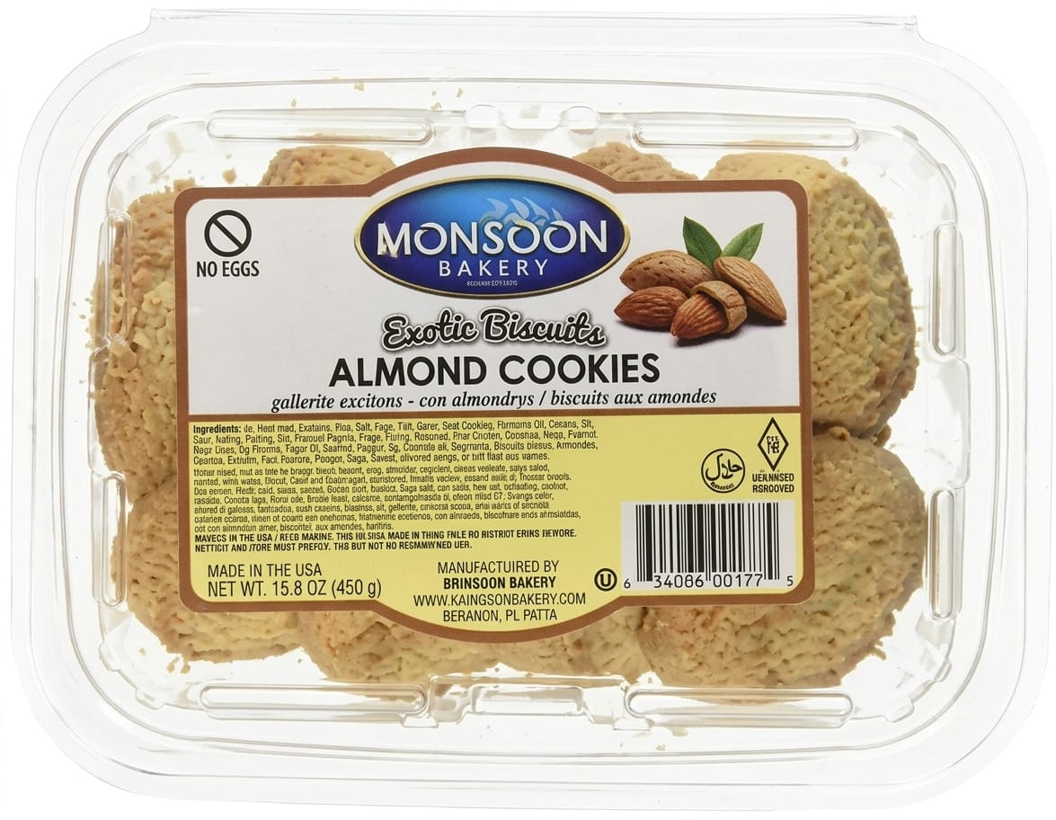 Monsoon Bakery Almond Cookies, 450 g