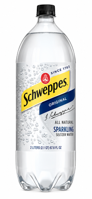 Schweppes Original Sparkling Seltzer Water, 2 L Bottle