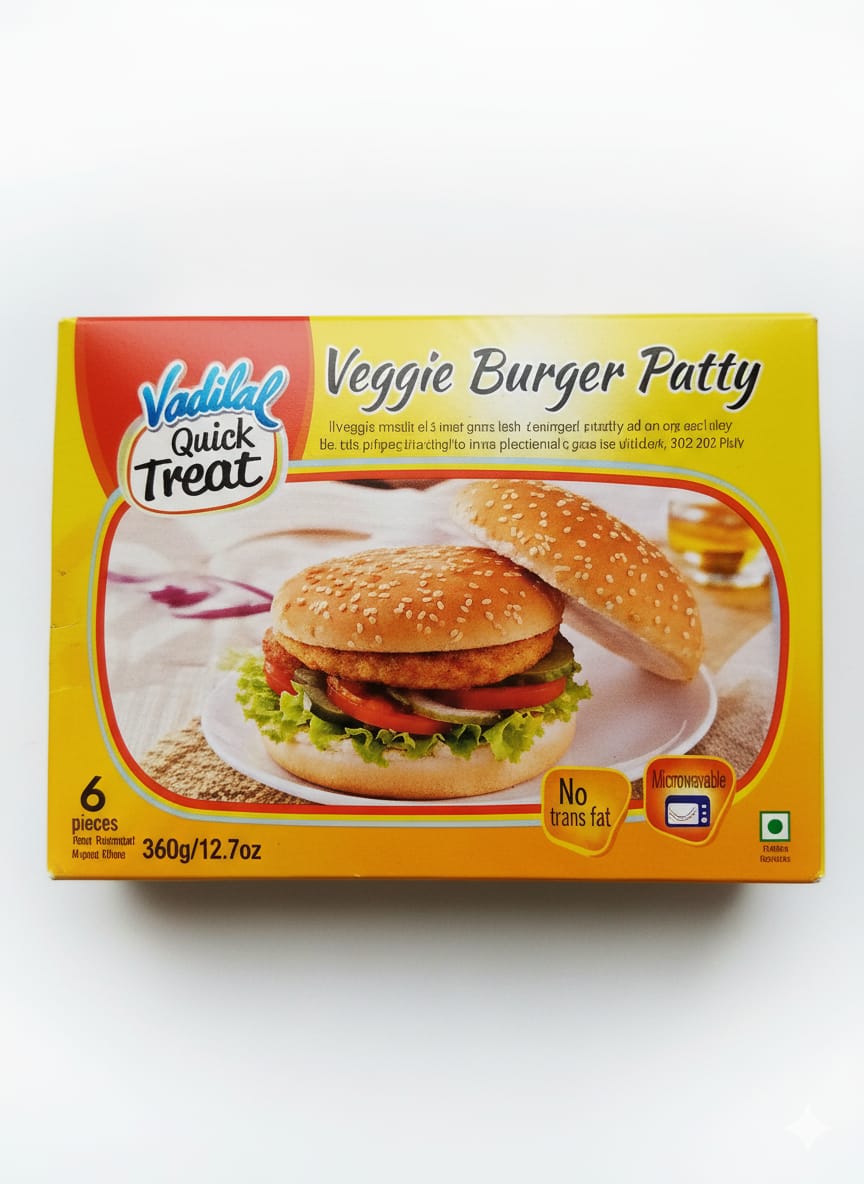 Vd Veggie Burger Patty: 360g