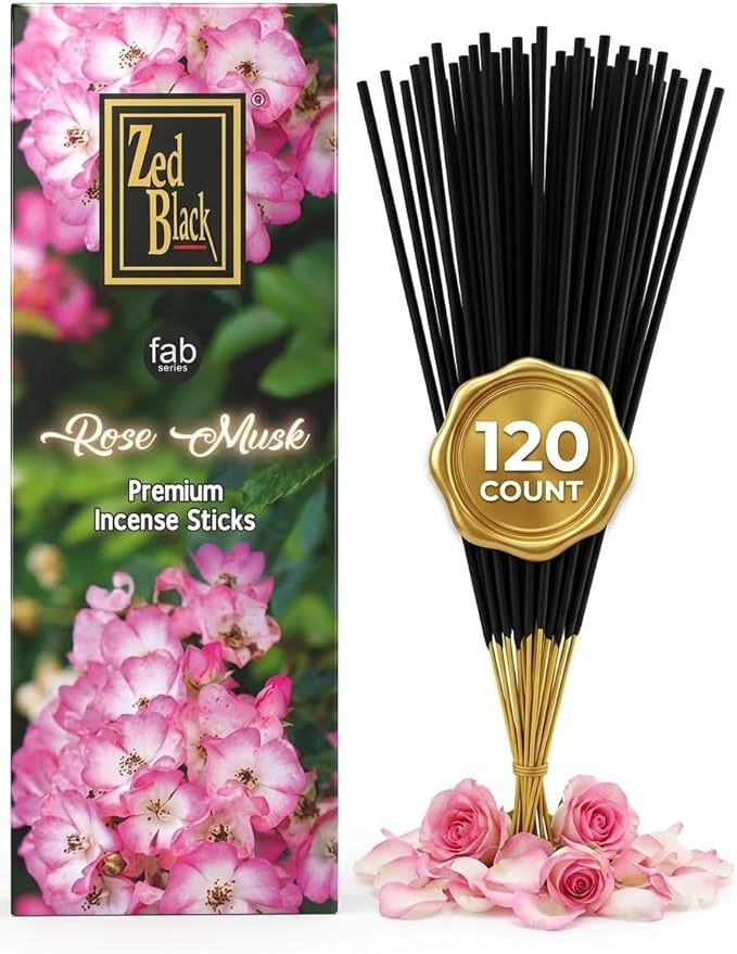 Rose Musk Incense Sticks – 120 Count