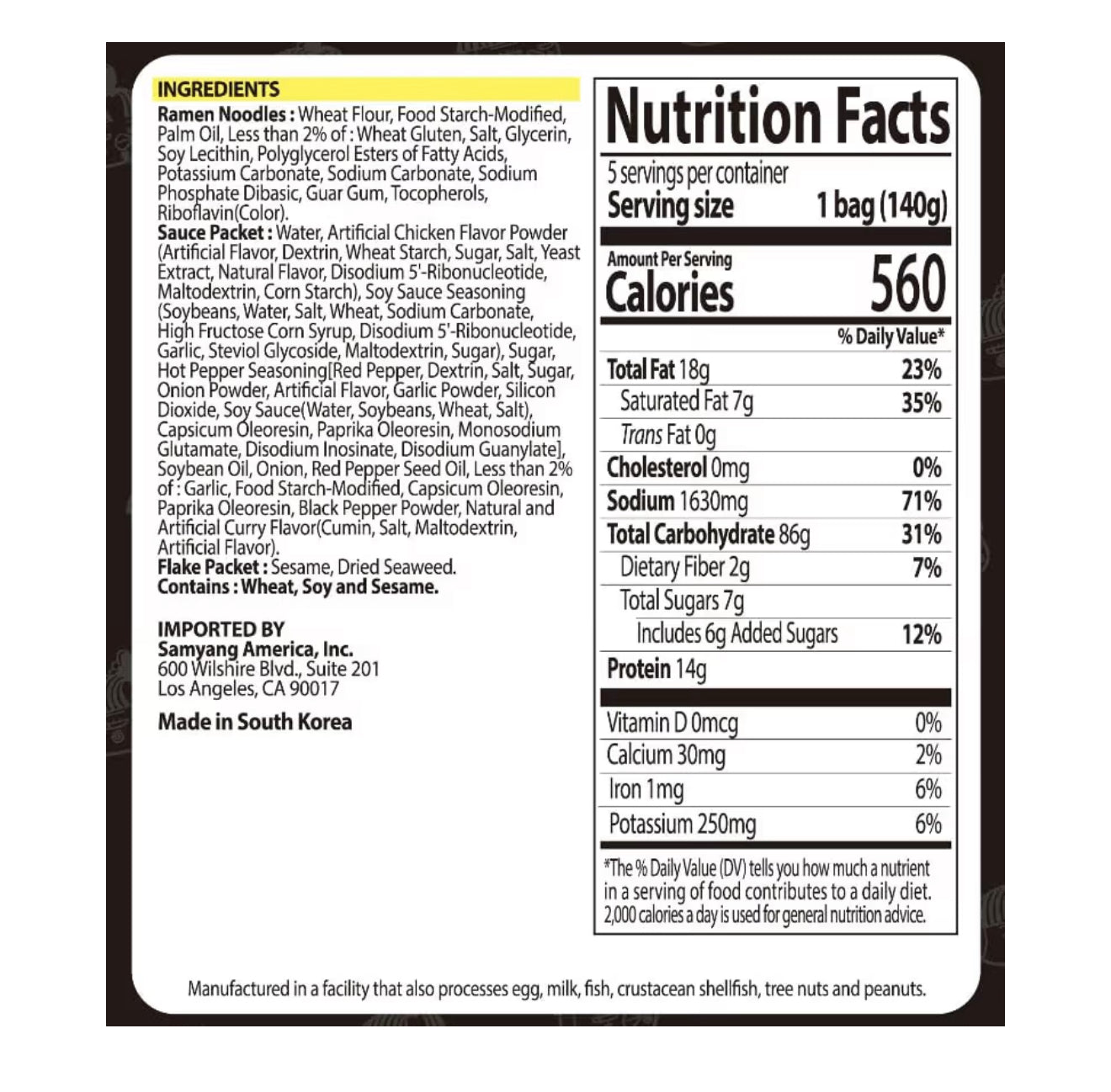 Samyang Buldak Ramen (Original) 5 packets