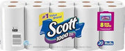 Scott 1000 Toilet Paper, 20 Regular Rolls, Septic-safe, 1-ply Toilet Tissue