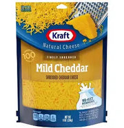 Kraft Mild Cheddar Shredded Cheese, 8 oz Bag