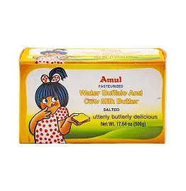 Amul Salted Water Buffalo & Cow Milk Butter 17.64 Oz