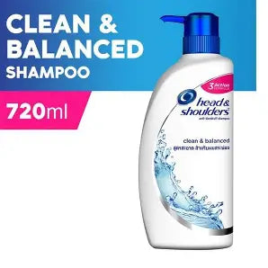 Head Shoulders Clean Balanced Shampoo, 720ml