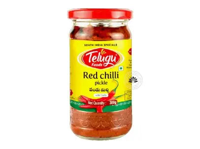 Telugu Red Chilli Pickle With Garlic 300 g