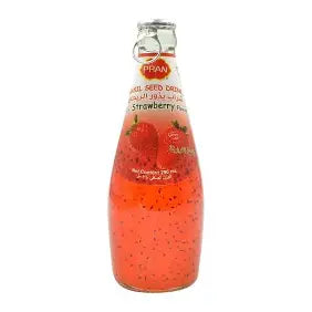 Pran Strawberry Basil Seed Drink, 290ml