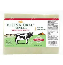 Desi Natural Paneer Whole Milk Cheese 12 oz