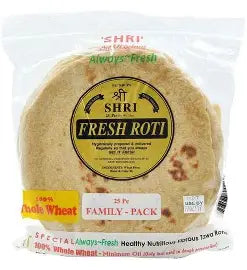 Shree Whole Wheat Roti Family Pack 25 Ct