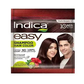 Indica Easy Shampoo Hair Color Dark Brown 0.85 Fl Oz