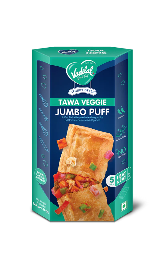 Vadilal tawa veggie Jumbo puff 125g