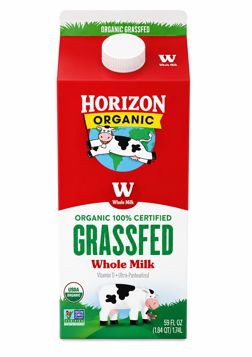 HORIZON Organic Grass fed whole MILK : 59 FL OZ (1.8 QT)