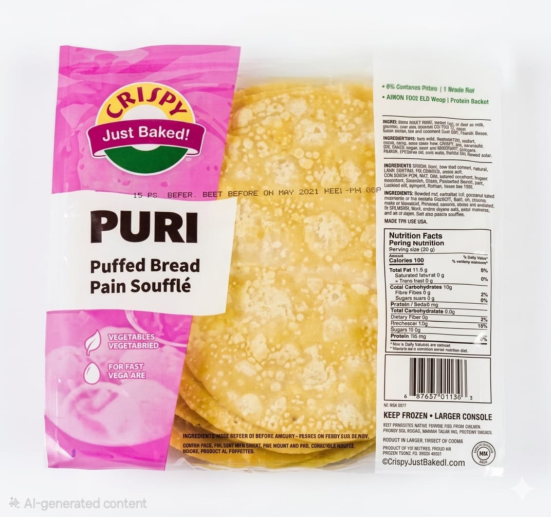 Crispy puri puffed bread-10 pack