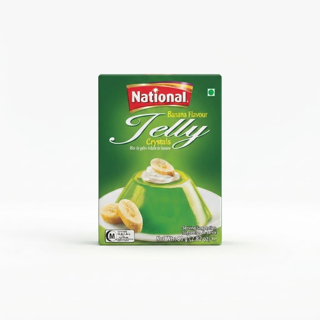 National Crystal Jelly Banana Flavour 2.82 oz