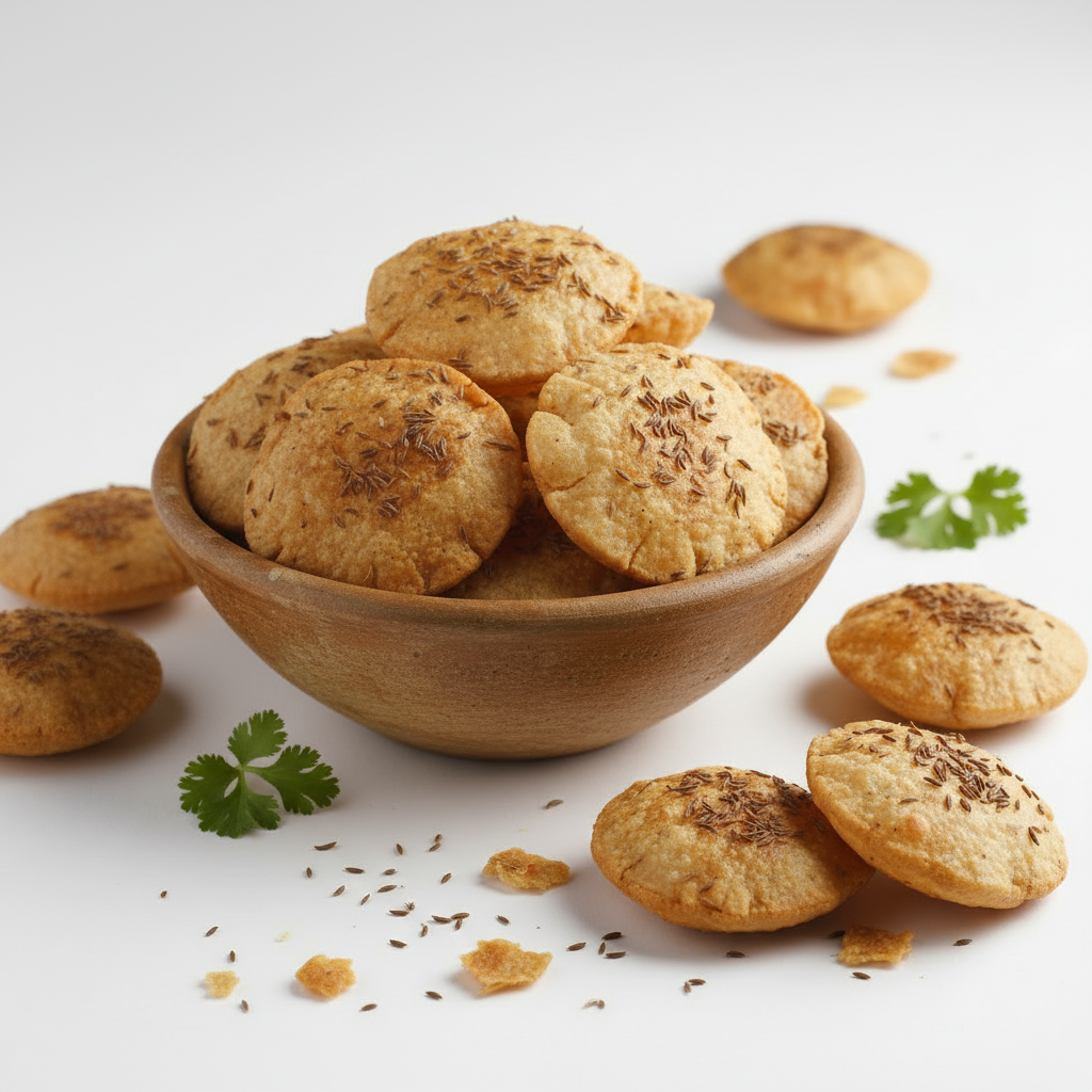 TAZZA JEERA PURI WHEAT CRISP (CUMIN), 7 oz