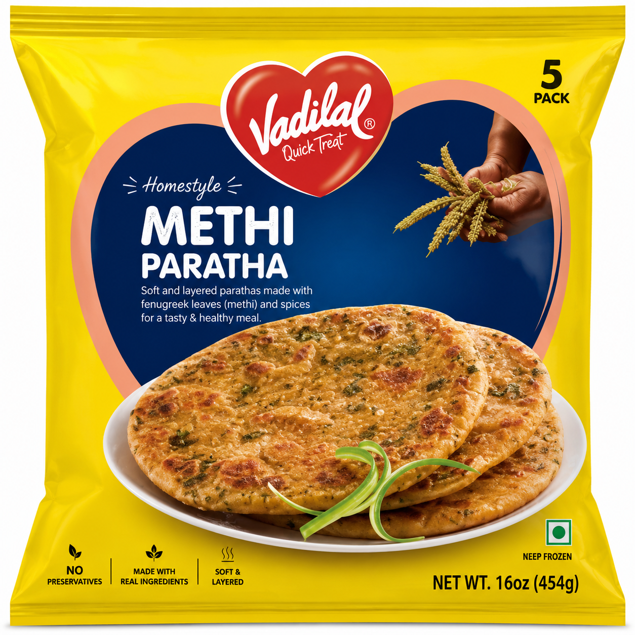 Vadilal Methi Paratha, 300 g