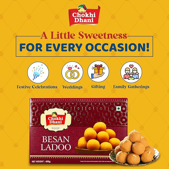 Chokhi Dhani Besan Ladoo : 400 gm