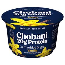 Chobani Zero Sugar 20 G Protein Yogurt Vanilla 6.7 oz