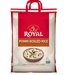 Royal Ponni Boiled Rice, 20 lb