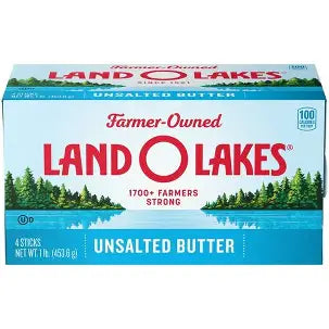 Land O Lakes Unsalted Butter 1 lb (4-pack)