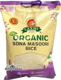 Laxmi Org Sona Masoori Rice : 10 lb