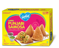 Case Vadilal Jumbo Punjabi Samosa, 24pcsx4