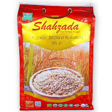 Shahzada Organic Brown Basmati Rice 10 lb