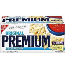 Nabisco Premium Original Saltine Crackers With Sea Salt 16 oz