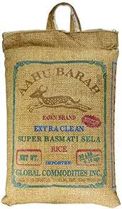 Aahu Barah Organic Super Basmati Rice, 20 lb