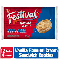 Festival Vanilla Sandwich Cookies 12 lbs (12-packs)