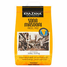 Khazana Sona Masoori Rice 20 lb